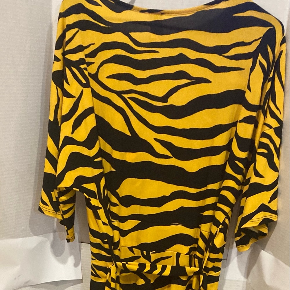 Yellow and black zebra print jumpsuit